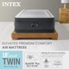 Intex Twin Size Air Mattress, 18in Height, Built-in Pump, Dura-Beam Deluxe Comfort-Plush - Portable Inflatable Blow-up Bed for Camping, Travel, Guests view 2
