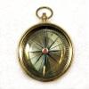 Antique Nautical Pocket Gold Dial Compass 2" Brass Navigation Pocket Compass Set of 10 view 2
