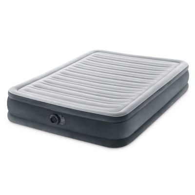 Intex Mid-Rise Air Mattress Bed with Built-in Pump, Dura-Beam Deluxe Comfort Plush, Full - Portable Luxury Travel Airbed for Adults, Camping, Guests