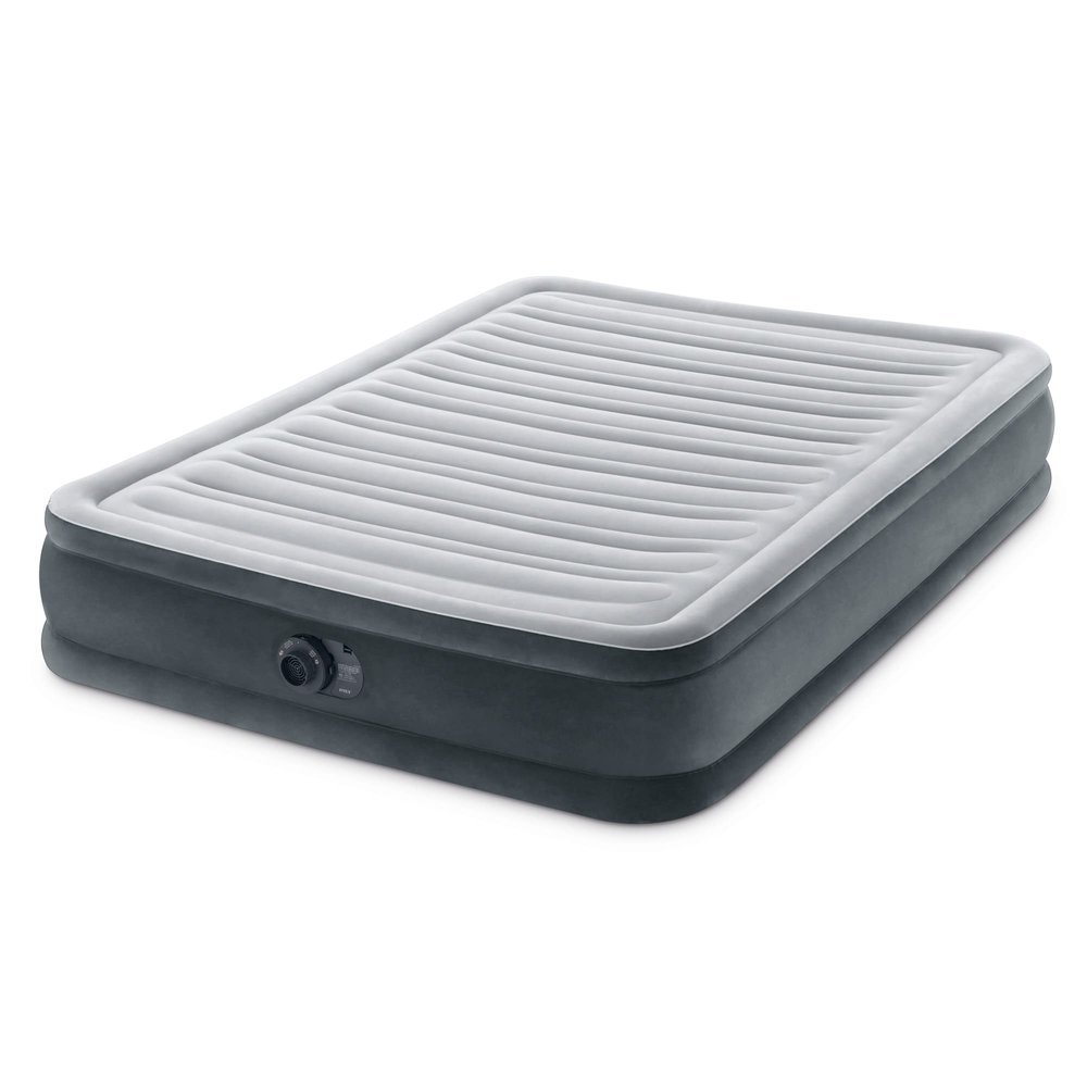 Intex Mid-Rise Air Mattress Bed with Built-in Pump, Dura-Beam Deluxe Comfort Plush, Full - Portable Luxury Travel Airbed for Adults, Camping, Guests