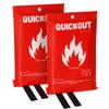 Fire Blanket, Fiberglass Survival Gear for Outdoor Situations, Emergency Retardant Blanket with Fire Suppression Properties, Easy to Use, Ideal for Home Safety and Survival Kits view 1