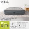 Intex 64125ED Dura-Beam Plus Essential Rest Air Mattress - Fiber-Tech  Queen Size  Built-in Electric Pump  18in Bed Height  600lb Weight Capacity view 2