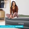 Intex 64125ED Dura-Beam Plus Essential Rest Air Mattress - Fiber-Tech  Queen Size  Built-in Electric Pump  18in Bed Height  600lb Weight Capacity view 3