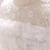 Baptism Dresses for Baby Girls Infant Christening Wedding Bridesmaid Tutu Tulle Princess Lace Floral Embroidery 1st 2nd Birthday Party Pageant Easter Formal Dedication Ruffle Summer Gown White 6-12M view 4