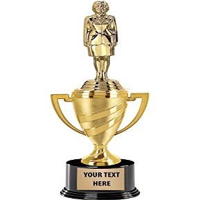 Crown Awards Military Trophy, 14" Gold Cup Female Military Trophies, Enter Your Own Engraving, 10 Pack