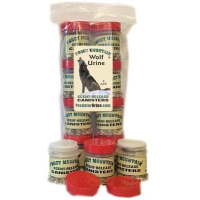 Foggy Mountain Wolf Urine Scent Release Canisters - 8pk