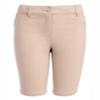 Nautica Girls' School Uniform Stretch Bermuda Short, Khaki, 10.5 view 1