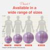 PRIMASOLE Exercise Ball for Balance Stability Fitness Workout Yoga Pilates at Home Office & Gym 75cm Nail Pink view 2