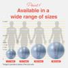 PRIMASOLE Exercise Ball for Balance Stability Fitness Workout Yoga Pilates at Home Office & Gym 75cm Pale Gray view 2