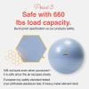 PRIMASOLE Exercise Ball for Balance Stability Fitness Workout Yoga Pilates at Home Office & Gym 75cm Pale Gray view 4