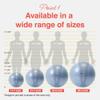 PRIMASOLE Exercise Ball for Balance Stability Fitness Workout Yoga Pilates at Home Office & Gym 45cm Pale Gray view 2