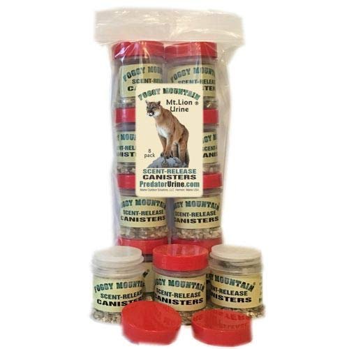 Foggy Mountain Mt. Lion Urine Scent Release Canisters - 8pk