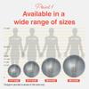 PRIMASOLE Exercise Ball for Balance Stability Fitness Workout Yoga Pilates at Home Office & Gym 75cm Silver Gray view 2