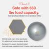PRIMASOLE Exercise Ball for Balance Stability Fitness Workout Yoga Pilates at Home Office & Gym 75cm Silver Gray view 4