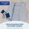 Fun and Function  Honeycomb Weighted Vest for Kids  Tactile Sensory Vest Provides Soothing Weight for Kids with Sensory Issues  Gray  Small view 3