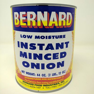 BERNARD Dehydrated Minced Onions Emergency Survival Food 22lb Yield - (1) #10 can