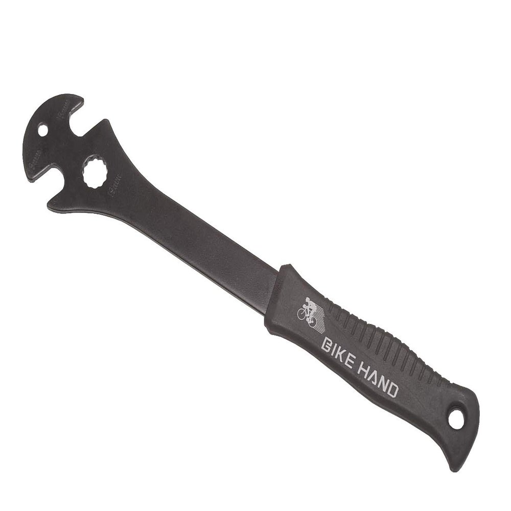 Bike Hand YC-163L3 High Torque Pedal Wrench 0.6 inches (15 mm), Length 13.4 inches (340 mm), Plate Thickness 0.2 inches (4 mm), Black, 13.4 inches (340 mm)