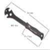 Bike Hand YC-163L3 High Torque Pedal Wrench 0.6 inches (15 mm), Length 13.4 inches (340 mm), Plate Thickness 0.2 inches (4 mm), Black, 13.4 inches (340 mm) view 3