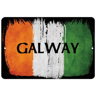 Makoroni - Galway Irish Design 12x18 inc Aluminum Decorative Wall Street Sign
