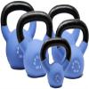 Apollo Athletics 1-Pair Neoprene Coated Solid Cast Iron Kettlebell, 25LB view 1