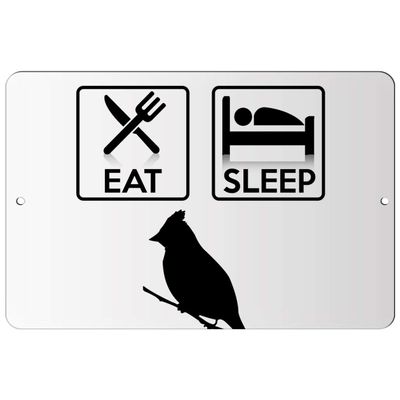Makoroni - EAT Sleep Blue Jays Animal 12x18 inc Aluminum Decorative Wall Street Sign