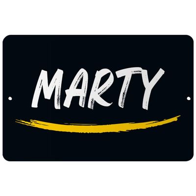 Makoroni - Marty Name 8x12 inc Aluminum Decorative Wall Street Sign