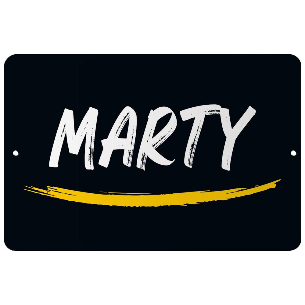 Makoroni - Marty Name 8x12 inc Aluminum Decorative Wall Street Sign