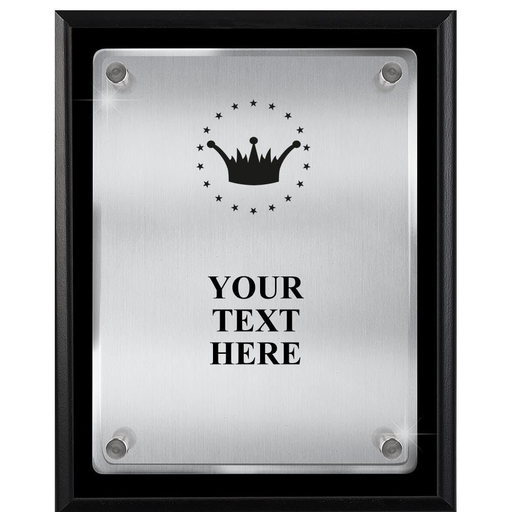 Crown Plaques, 8x10 Floating Acrylic Crown Trophy Plaque Prime