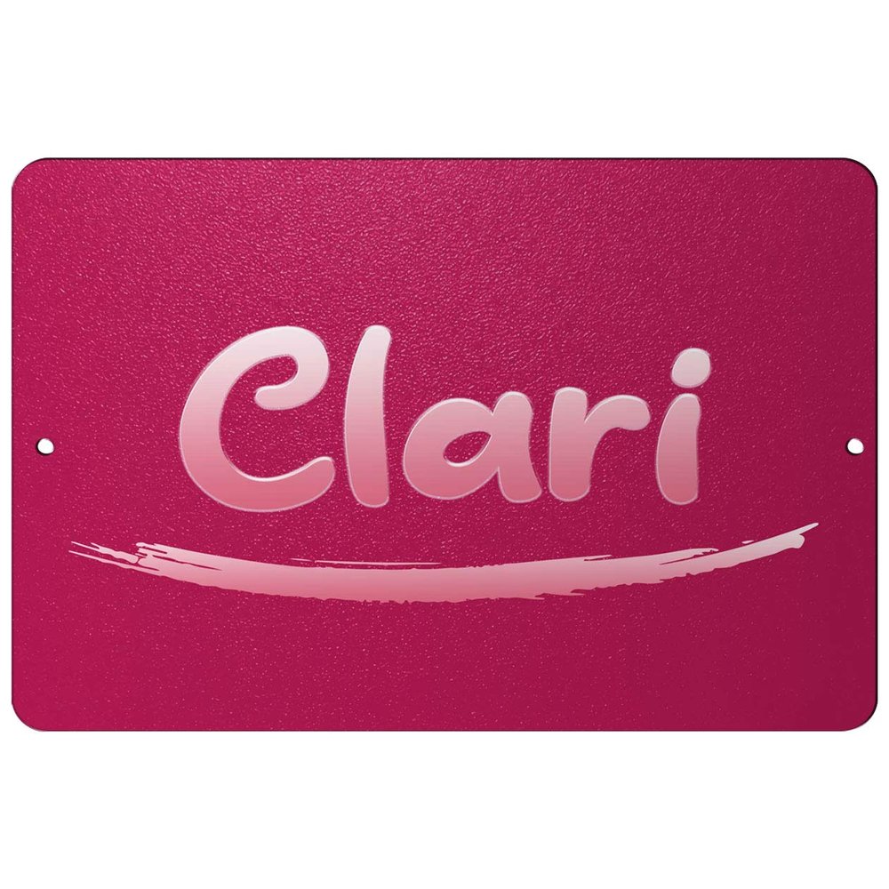 Makoroni - Clari Female Name 12x18 inc Aluminum Decorative Wall Street Sign