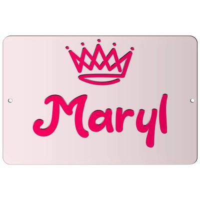 Makoroni - Maryl Girl Female Name 12x18 inc Aluminum Decorative Wall Street Sign