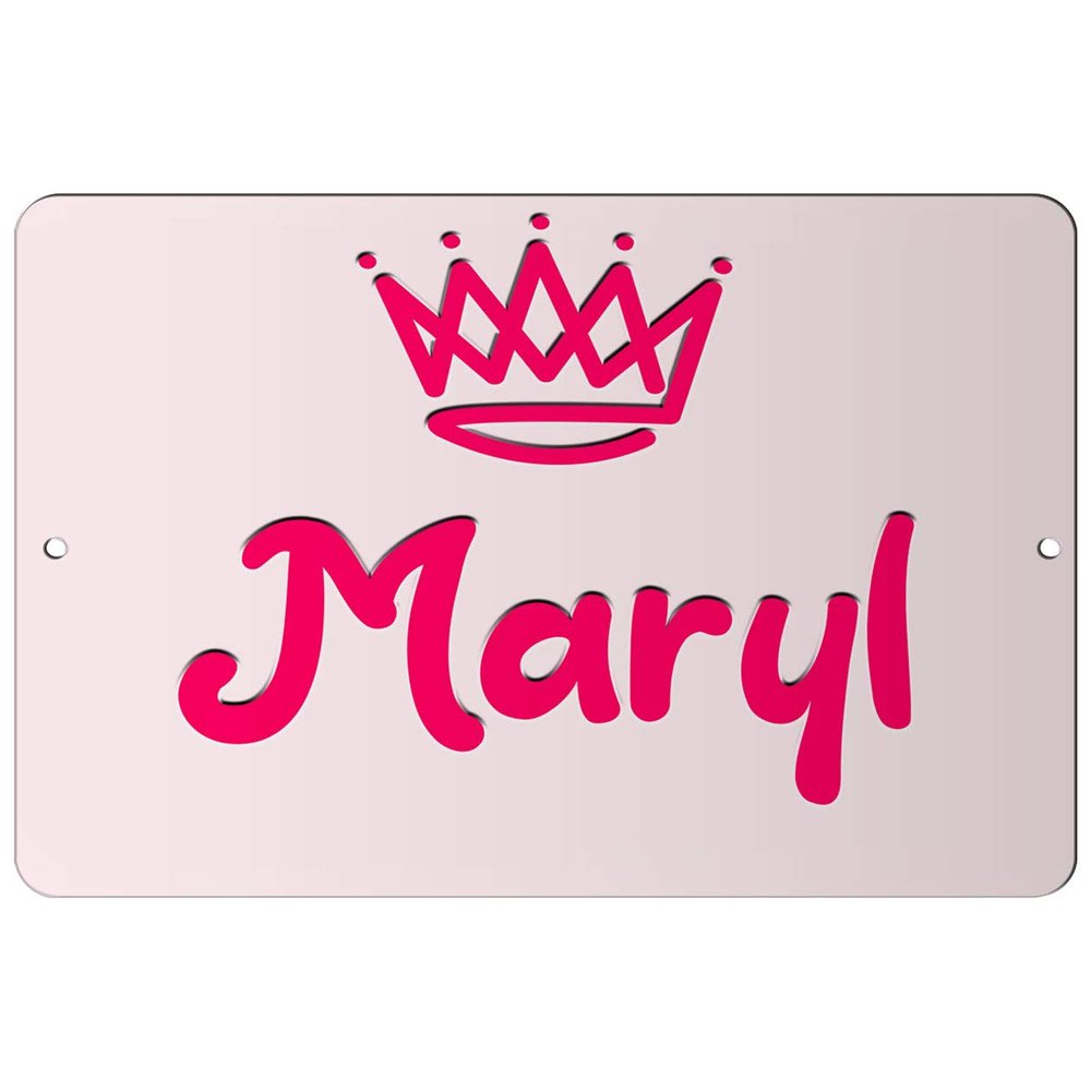 Makoroni - Maryl Girl Female Name 12x18 inc Aluminum Decorative Wall Street Sign