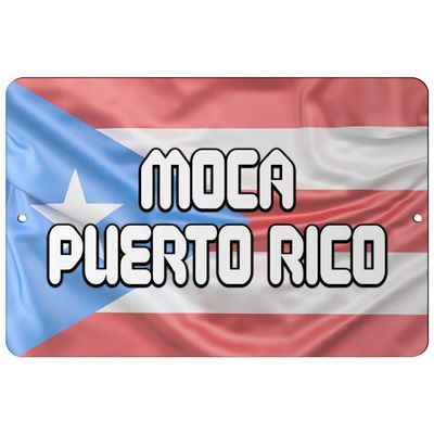 Makoroni - MOCA Puerto RICO Puerto Rico Puerto Rican 12x18 inc Aluminum Decorative Wall Street Sign