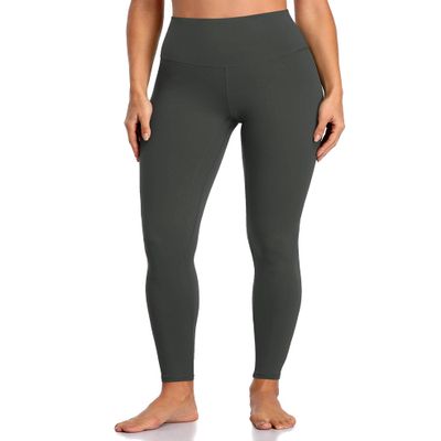 Colorfulkoala Women's High Waisted Tummy Control Workout Leggings Full Length Ultra Soft Yoga Pants 28" (XS, Charcoal Grey)