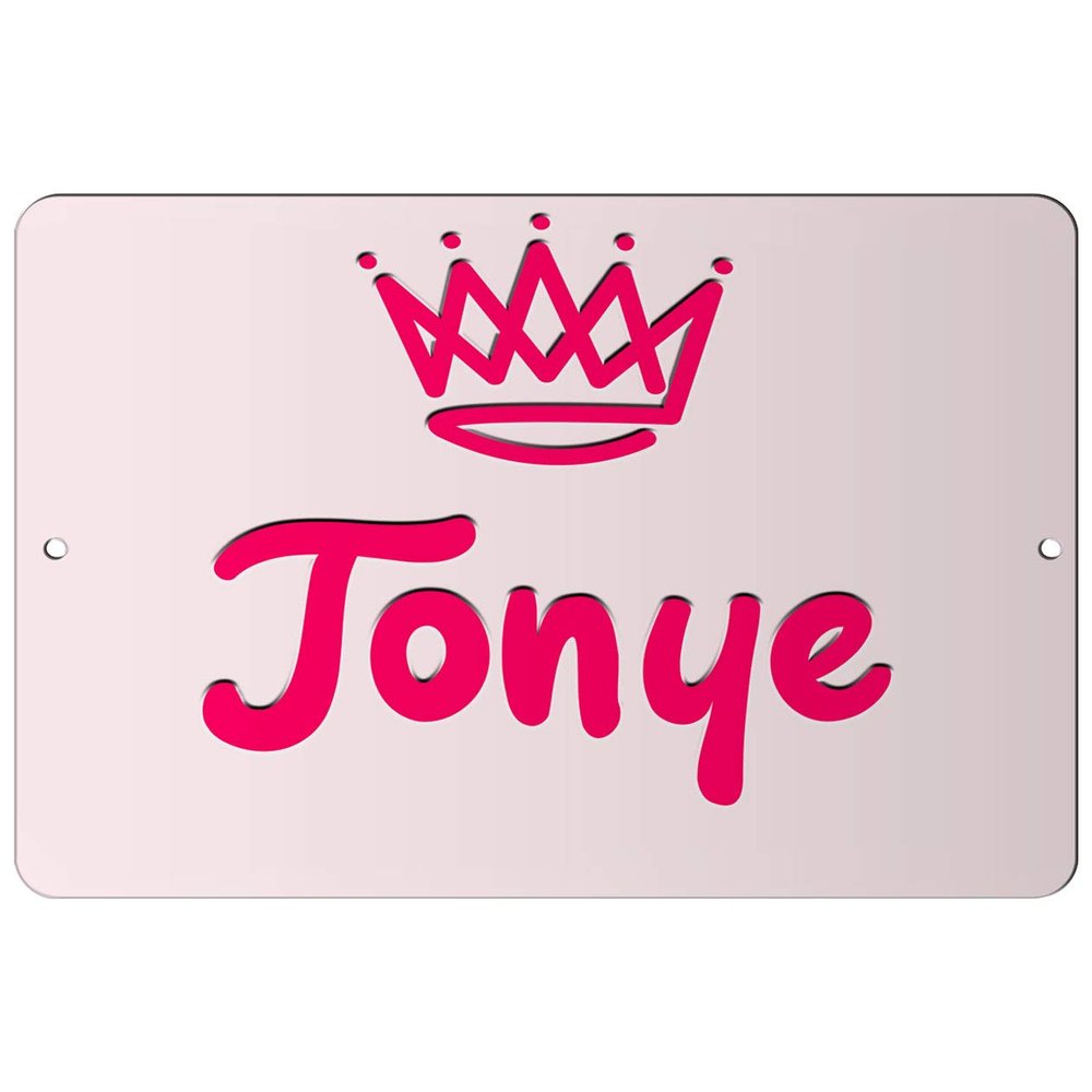 Makoroni - Tonye Girl Female Name 12x18 inc Aluminum Decorative Wall Street Sign