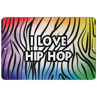 Makoroni - I Love Hip HOP Africa African 12x18 inc Aluminum Decorative Wall Street Sign