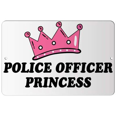 Makoroni - Police Officer Princess Princess Design 12x18 inc Aluminum Decorative Wall Street Sign