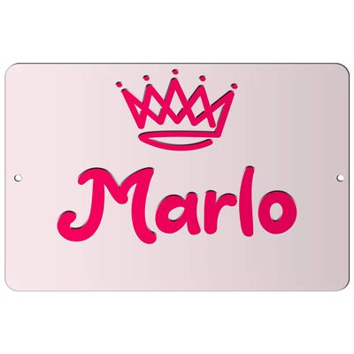 Makoroni - Marlo Girl Female Name 12x18 inc Aluminum Decorative Wall Street Sign