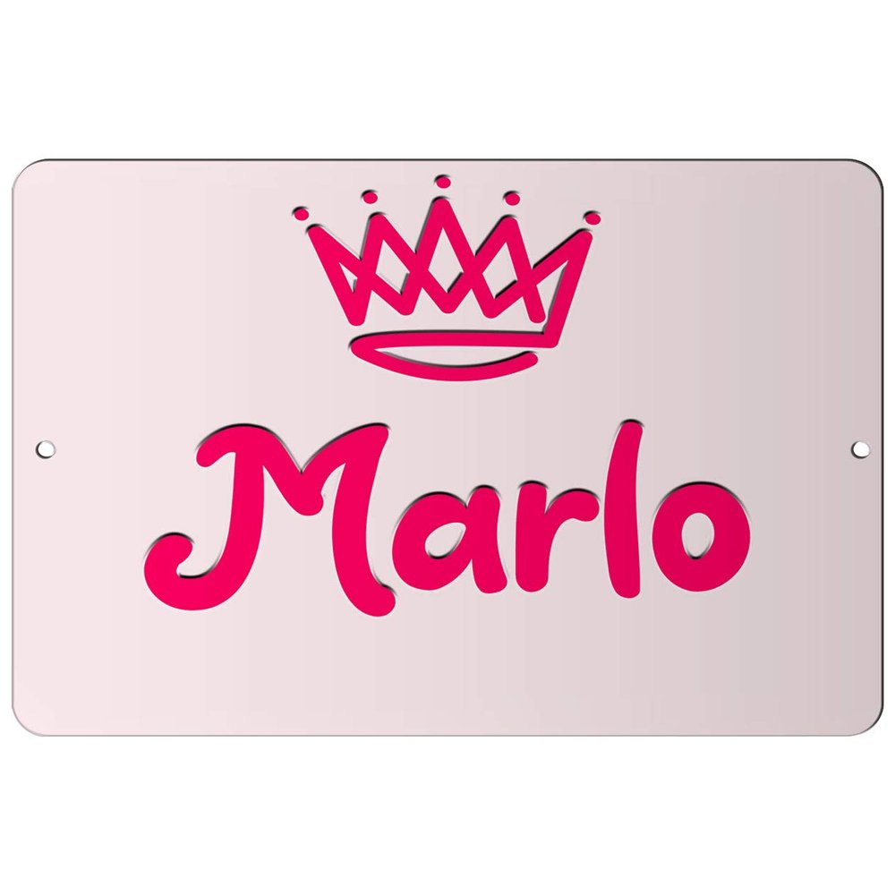 Makoroni - Marlo Girl Female Name 12x18 inc Aluminum Decorative Wall Street Sign
