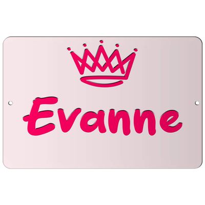 Makoroni - Evanne Girl Female Name 12x18 inc Aluminum Decorative Wall Street Sign