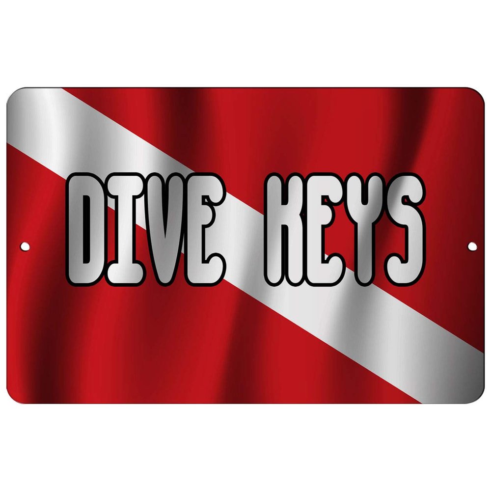 Makoroni - Dive Keys Scuba Design 12x18 inc Aluminum Decorative Wall Street Sign