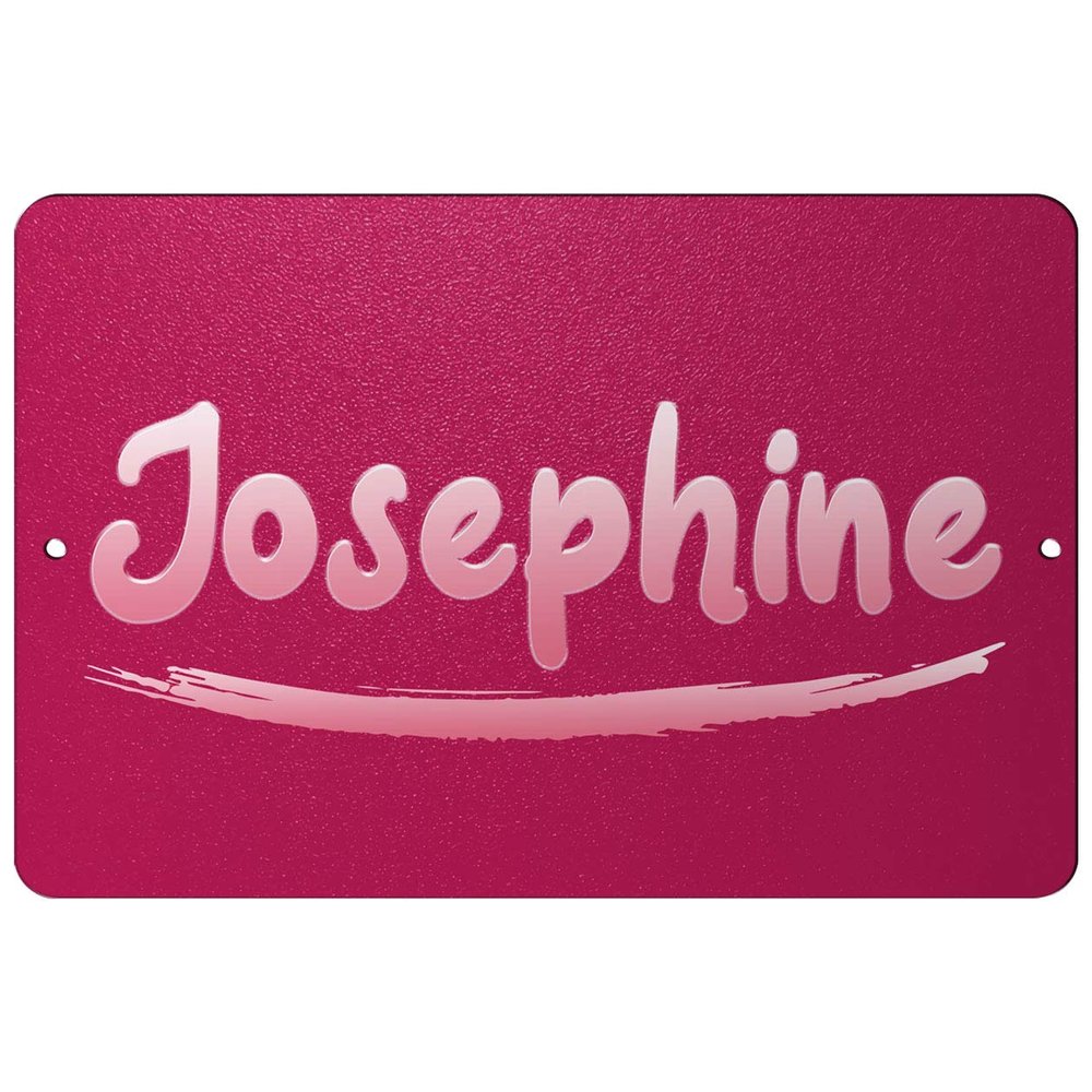 Makoroni - Josephine Female Name 12x18 inc Aluminum Decorative Wall Street Sign