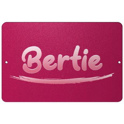 Makoroni - Bertie Female Name 12x18 inc Aluminum Decorative Wall Street Sign