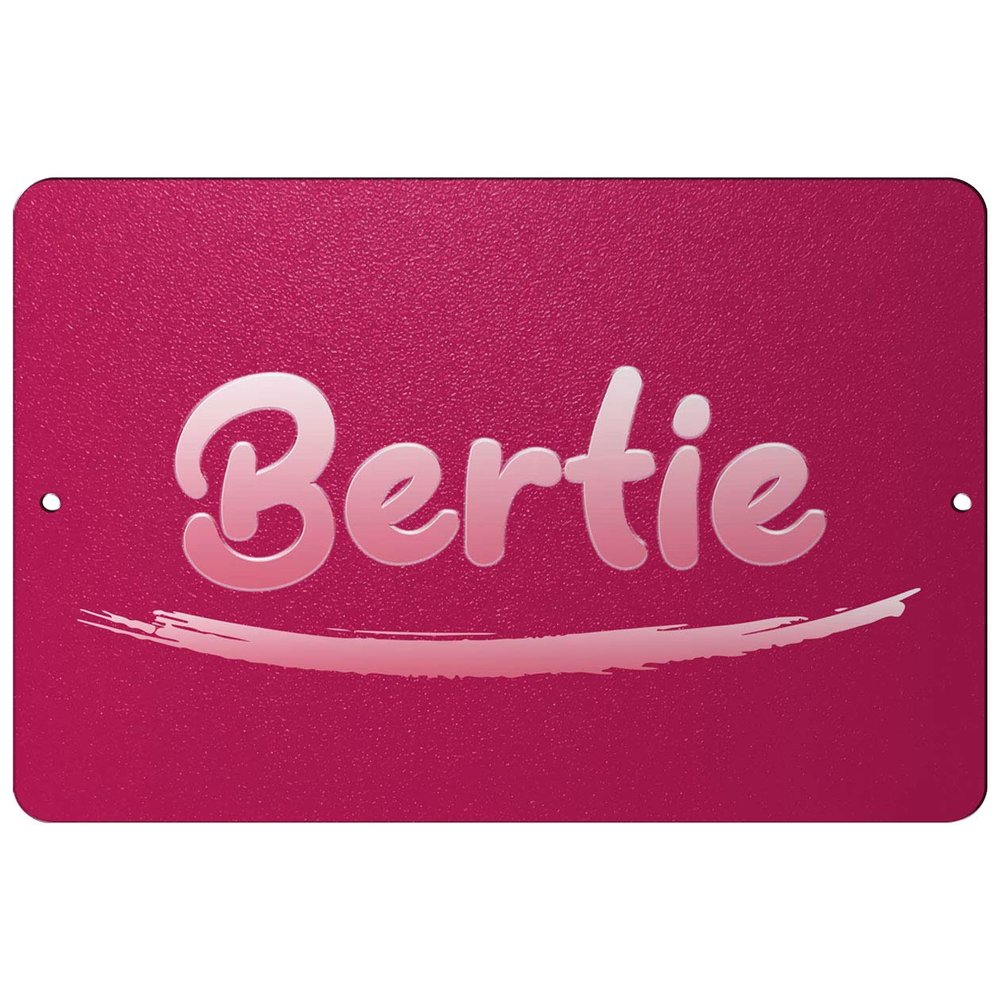 Makoroni - Bertie Female Name 12x18 inc Aluminum Decorative Wall Street Sign