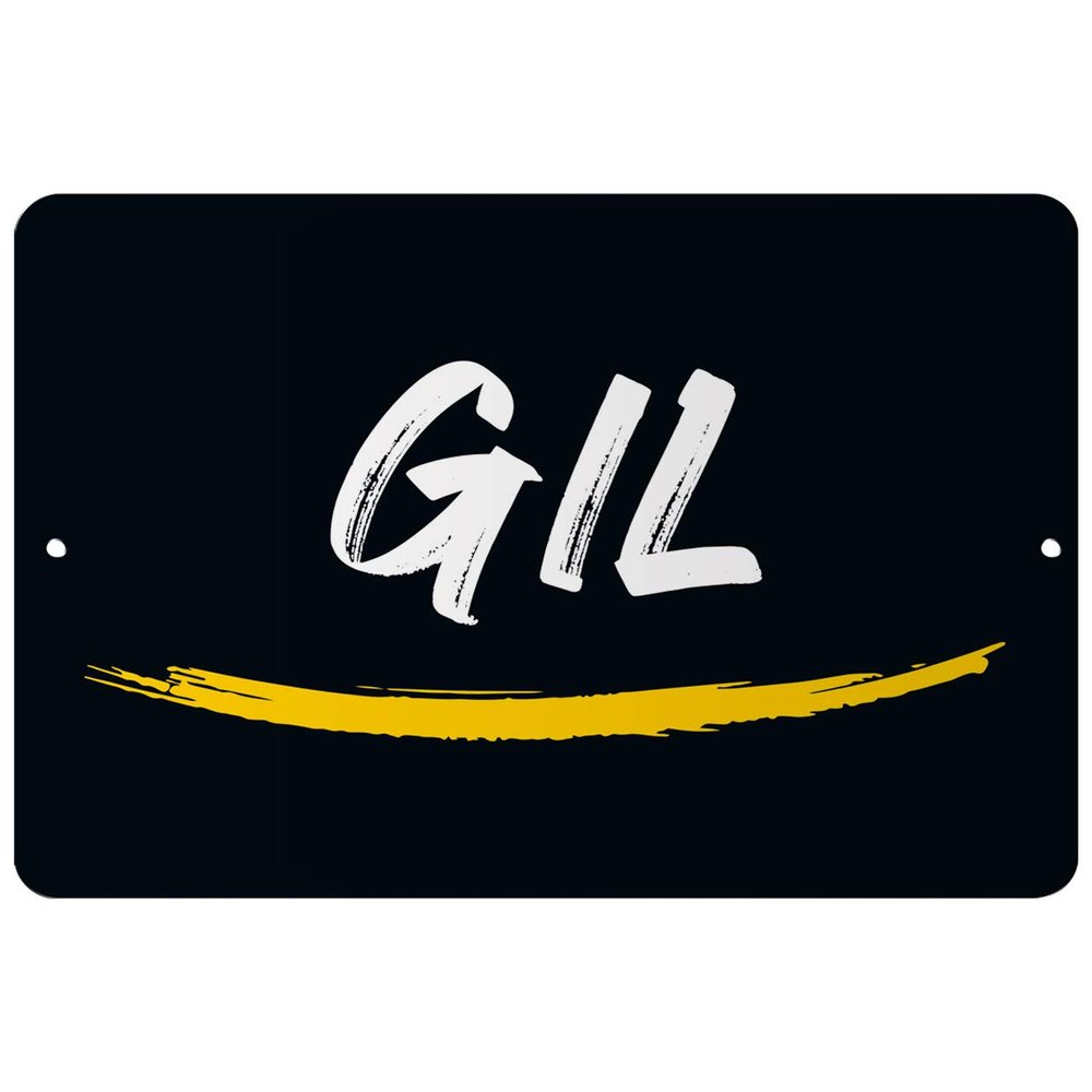 Makoroni - Gil Name 12x18 inc Aluminum Decorative Wall Street Sign