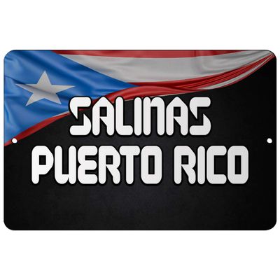 Makoroni - Salinas Puerto RICO Puerto Rico 12x18 inc Aluminum Decorative Wall Street Sign