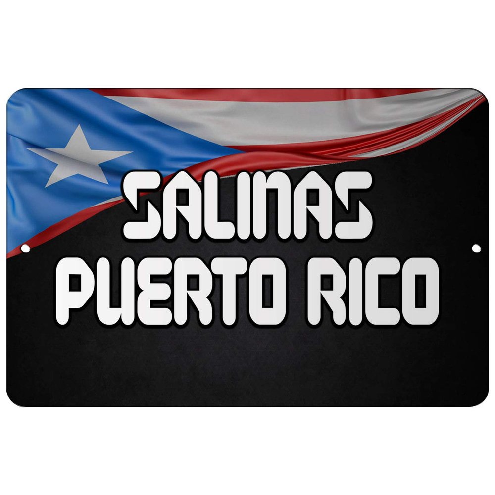 Makoroni - Salinas Puerto RICO Puerto Rico 12x18 inc Aluminum Decorative Wall Street Sign
