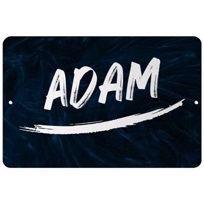Makoroni - Adam Male and Boy Name 12x18 inc Aluminum Decorative Wall Street Sign