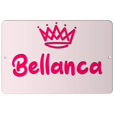 Makoroni - Bellanca Girl Female Name 12x18 inc Aluminum Decorative Wall Street Sign