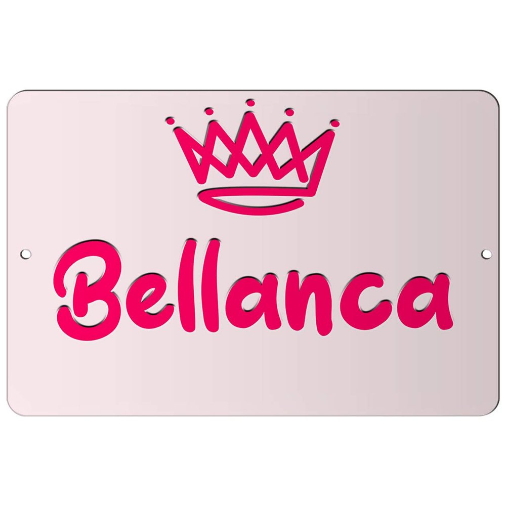 Makoroni - Bellanca Girl Female Name 12x18 inc Aluminum Decorative Wall Street Sign