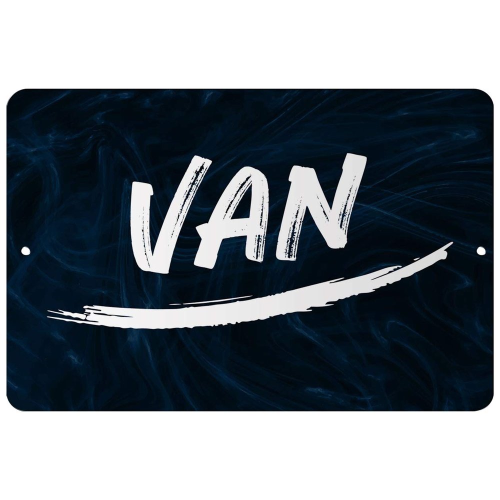 Makoroni - Van Male and Boy Name 12x18 inc Aluminum Decorative Wall Street Sign